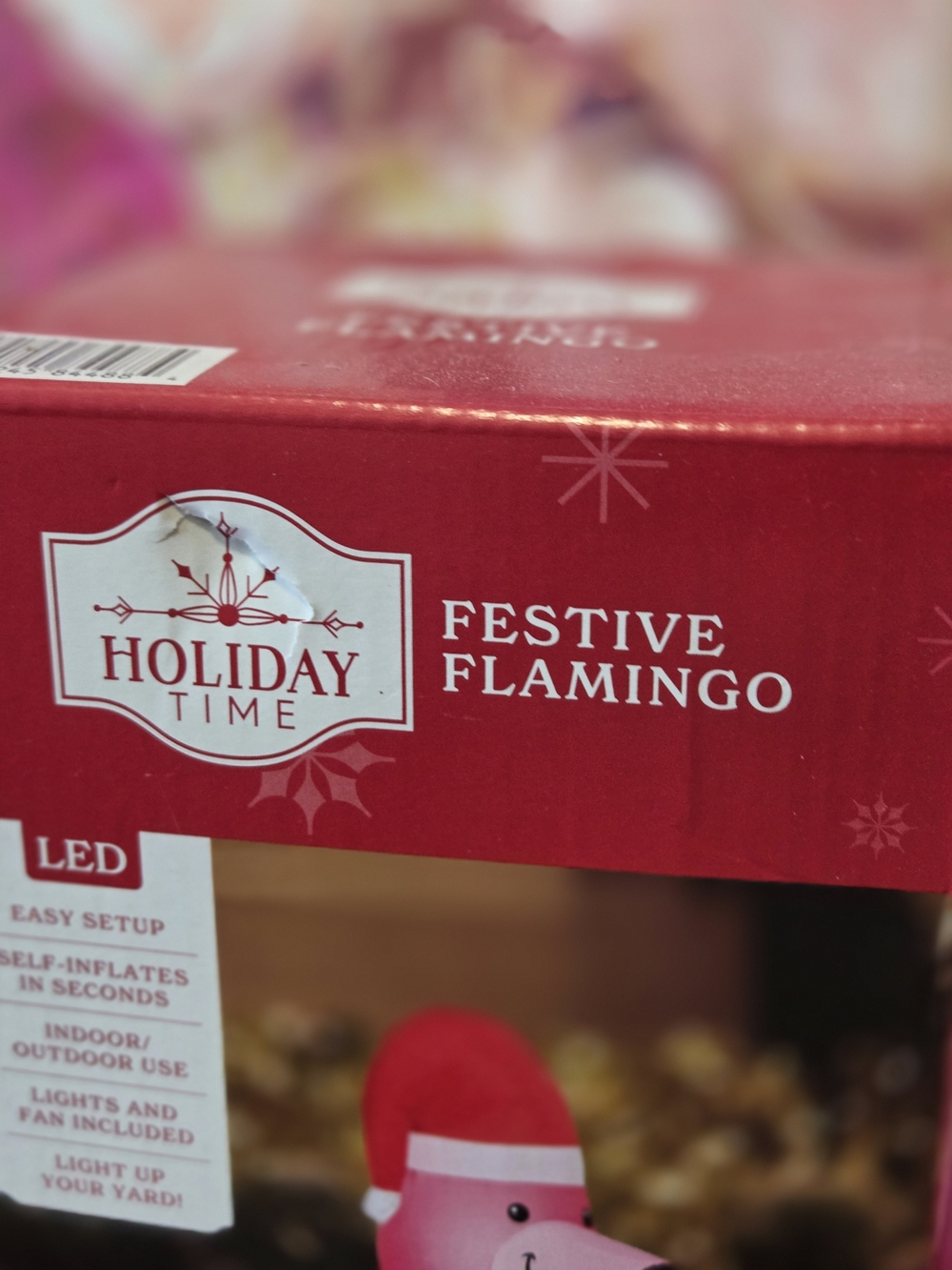 Holiday Time Festive Flamingo LED Inflatable - Pink - Picture 6 of 16